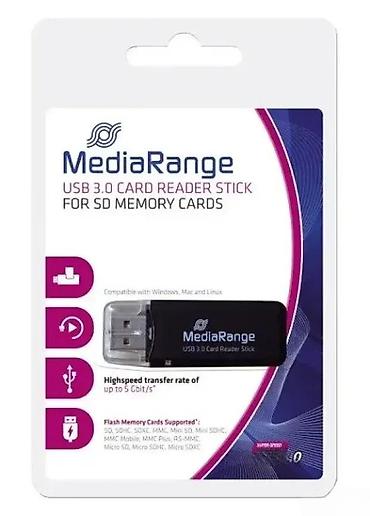 Druga oprema za računare i laptopove: MediaRange USB 3.0 Card Reader Stick – čitač kartica za SD memorijske — 1