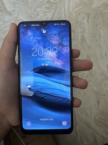 Техника и электроника: Samsung A20s, 32 ГБ, цвет - Синий, Отпечаток пальца