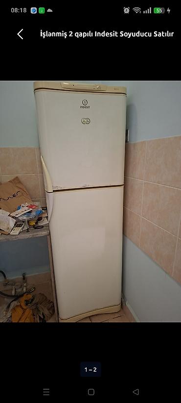 soyuducu 2 el: İşlənmiş 2 qapılı Indesit Soyuducu Satılır, rəng - Ağ — 1