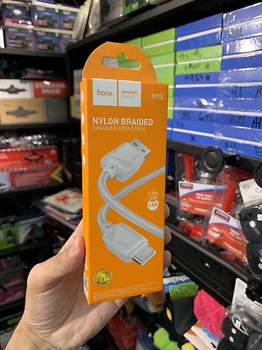 av usb: Кабель Hoco X113 Nylon Braided — прочный зарядно-синхронизационный — 1