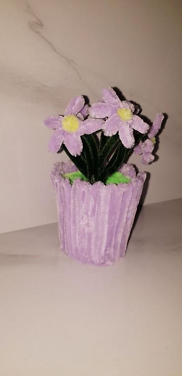 Ostali kućni dekor: Korpice sa svecem od plisa.Rucni rad. Boje:roza,pastelna kajsija,neon — 2