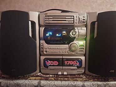 nomre qabi: JVC mini Hi-Fi musiqi mərkəzi + 2 akustik sütun Xüsusiyyətlər: - JVC — 3