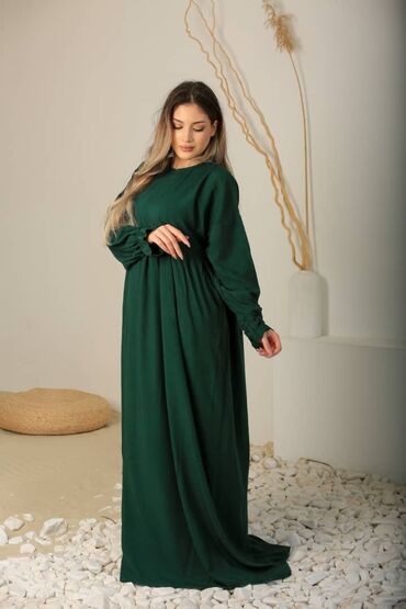 штапель таджикские платья: Повседневное платье, Made in KG, Лето, Длинная модель, Хлопок, 3XL (EU 46), 4XL (EU 48), 5XL (EU 50)