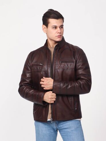Кожаные куртки: Мужские кожаные куртки, классические и бомберы - Материал — 9