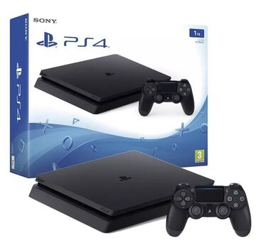 ноутбук колдонулган: Sony PlayStation 4 с объемом памяти 1 ТБ. В комплекте идет 2