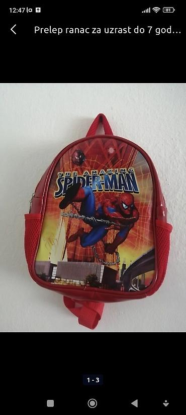 velicina majice za decu: SPIDERMAN Ranac za vrtić Prelep ranac za uzrast do 7 godina. Duzina — 1