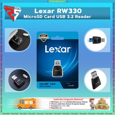 internet oturucu: Lexar RW330 USB 3.2 MicroSD Kart Ötürücü Çox Sürətli və keyfiyətli