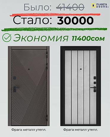 12600: Двери для домов и квартир, Металлическая, Одностворчатая, цвет - Серый — 2