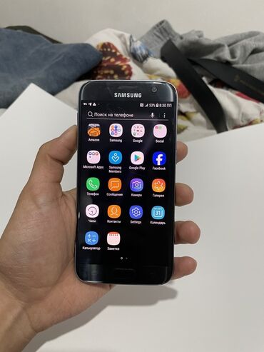 продаю телефон самсунг: Samsung Galaxy S7, 32 ГБ, түсү - Кара, 2 SIM