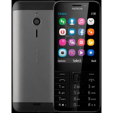 nokia asha 302: Nokia Asha 230, < 2 GB Memory Capacity, rəng - Qara, Düyməli