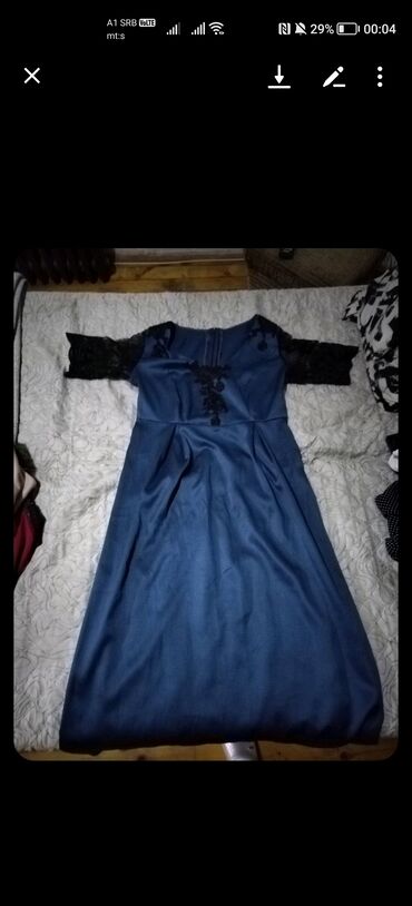plave duge haljine: Brave Soul 2XL (EU 44), bоја - Svetloplava, Večernji, maturski, Kratkih rukava