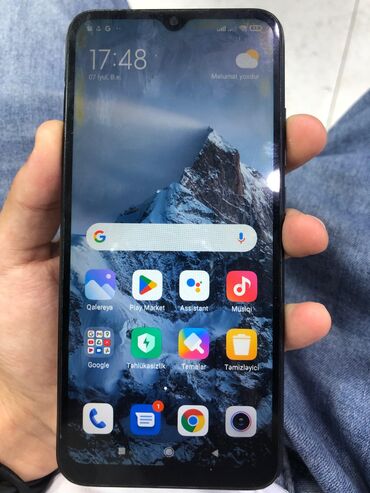 телефон fly 178: Redmi 10A, 128 GB, rəng - Qara, Barmaq izi, İki sim kartlı, Face ID