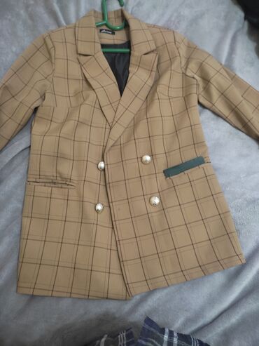 спортивные костюмы пума: Женский жакет в клетку - Цвет: теплый бежевый с коричневой клеткой