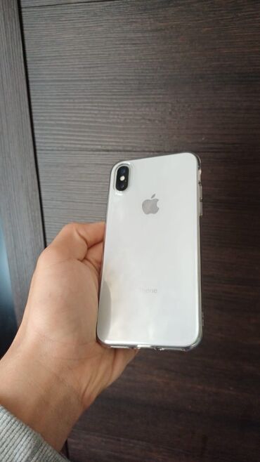 айфон полтавка: IPhone X, 64 ГБ, Ак, Заряддоочу түзүлүш, Каптама, 100 %