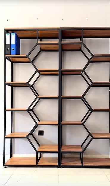 Книжные полки: Книжная полка, Железо, Напольная — 2