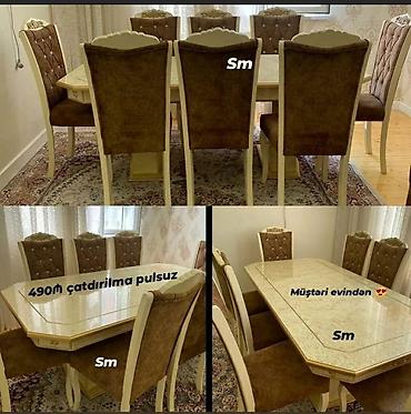 Masa və oturacaq dəstləri: 🇹🇷Turkiye istehsali. Metbex masa desti Masa 4 oturacaq Masa 80*130 — 12