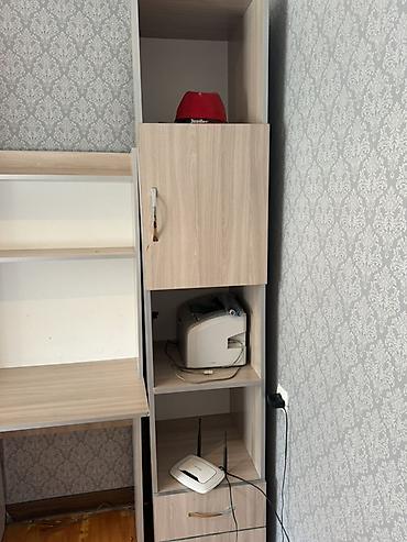 bunk bed: Детский/подростковый комплект мебели в светлом дубе (ЛДСП), включает — 3