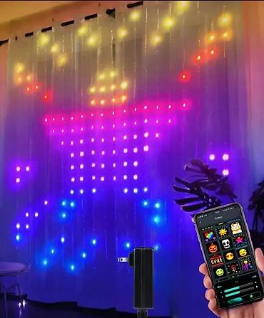 debelo cebe: SMART LED RGB zavesa sa mobilnom kontrolom i daljinskim (3x3m) Unesite — 1