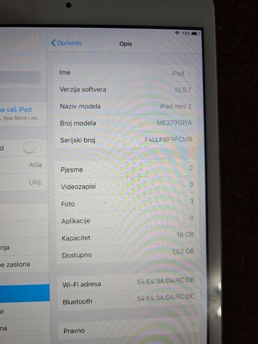 Tableti: Tablet IPAD MINI 2nd gen 16GB SILVER Prodajem polovan tablet IPAD MINI — 6
