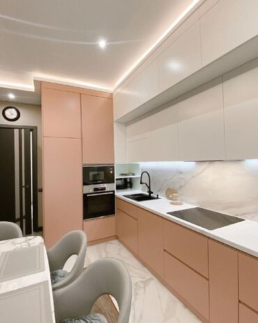 Sifarişlə mətbəx mebeli: Sifarişlə mətbəx dəsti, Özü çəkən petlələr, MDF, Kredit yoxdur, Pulsuz çatdırılma — 14