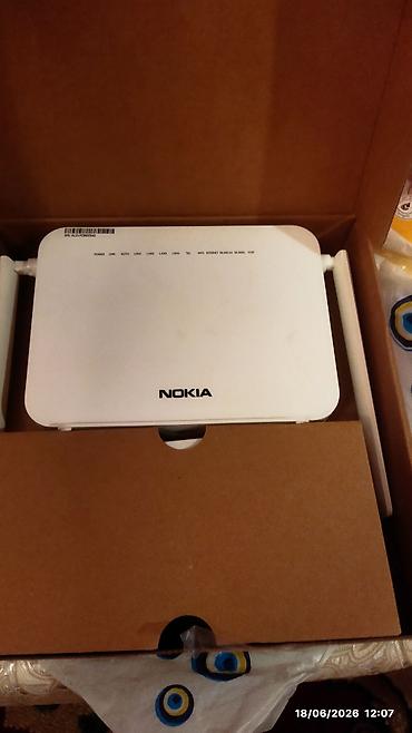 modem nokia wifi: Nokia GPON Wi‑Fi router Xüsusiyyətlər: - Brend/model: Nokia (GPON — 1
