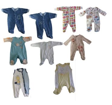 Bodiji i zeke za bebe: Paket za decake od 0-3 meseci. Koriscena odeca za decake velicine 56