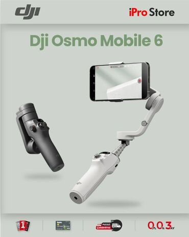 Telefon üçün stabilizatorlar: ❗️Dji Osmo Mobile 6❗️Stabilizator❗️ Xüsusivyatlar: alava 8,5”
