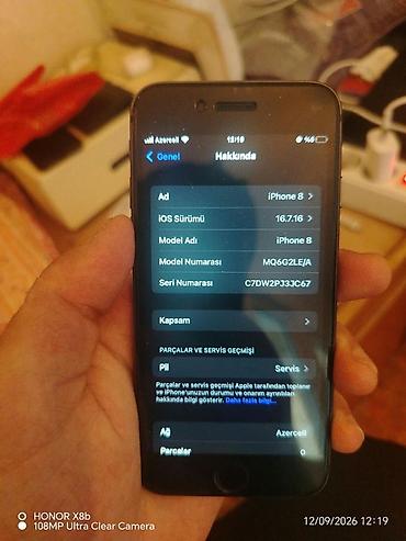 apple se 2020: IPhone 8, 64 GB, Qara, Barmaq izi — 6