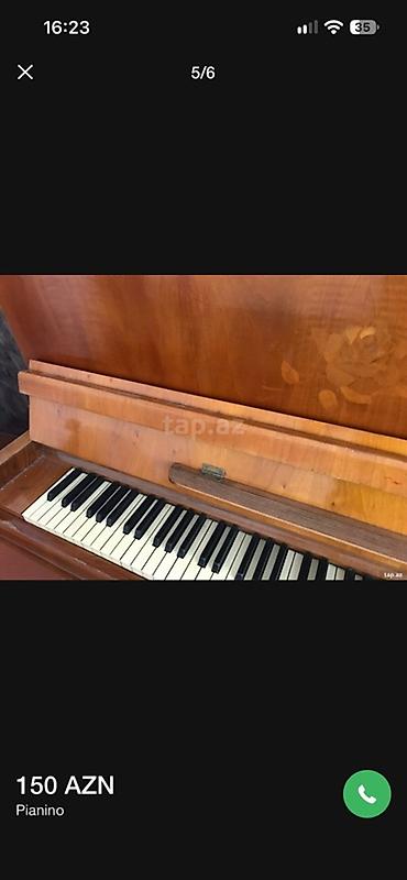 musiqi aleti type 1: Pianino – dik modellə, klassik taxta korpuslu. - Korpus: cilalanmış — 2