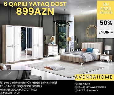 komod: 6 qapılı yataq dəsti – mövsüm boyu 50% endirimlə 899 AZN Tərkibi: - — 2