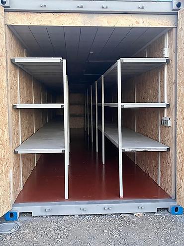 konteynerdən mağaza: Metal rəflərlə təchiz edilmiş modul konteyner anbar - Tip: 40 futluq — 4