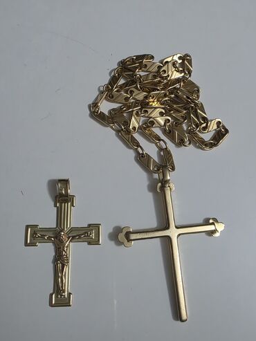 Ogrlice: ​💎 EKSLUZIVNA PONUDA: Ručno Rađen Zlatni Lanac i Krst (585) ​Ovo je — 5