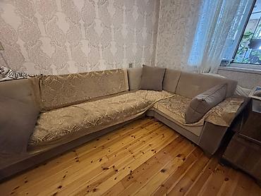 куплю угловой диван бу: Угловой диван, Б/у, Нераскладной, Без подъемного механизма, Ткань, Платная доставка — 2