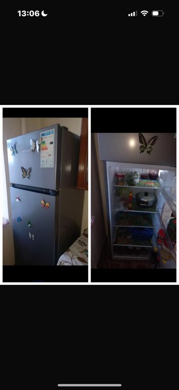 2 əl soyuducular: Б/у 2 двери Холодильник Продажа, цвет - Серый