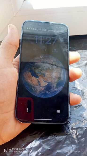 Apple iPhone: IPhone 13, 128 GB, Blue Titanium, Barmaq izi, Simsiz şarj, Face ID