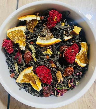 Çay: Güllü ədviyyatlı çay qarışığı - Tərkib: yaşıl/qara çay yarpaqları — 28