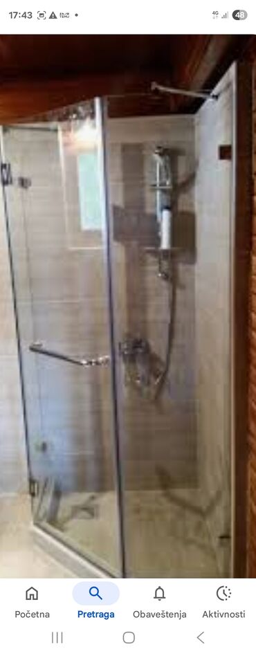 Tuš kabine i paravani: Petougaona tus kabina 90x90 NOVO, debljina stakla 4 mm,ima diht traku — 16