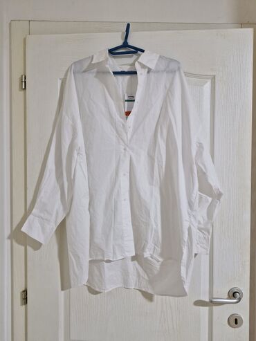 košulje za plažu: XL (EU 42), Cotton, Single-colored, color - White
