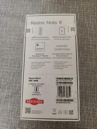 xiaomi note 8: Redmi 64 GB, rəng - Qara, Barmaq izi — 7