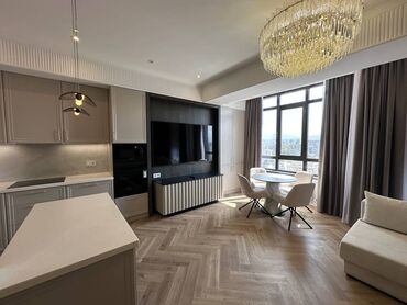 снять жилье в кыргызстане: 4 комнаты, 115 м², Элитка, 18 этаж, Дизайнерский ремонт