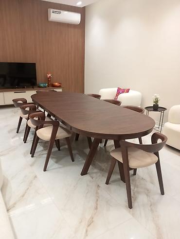 agac satiram: Qonaq otağı üçün, Yeni, Açılan, Oval masa, 8 stul — 2