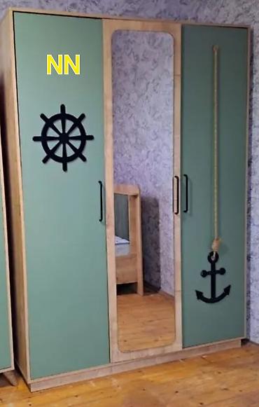Oğlan və qız üçün, Yeni, 3 qapılı, Açılan, Düz dolab