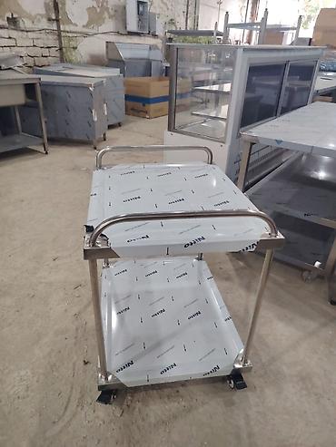 Yük arabaları: Paslanmayan poladdan 2 mərtəbəli servis arabası - Material: tam — 2