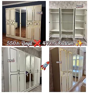 iskaflar: Yeni, 6 qapı, Güzgülü, Bej, Açılan, Düz dolab — 1