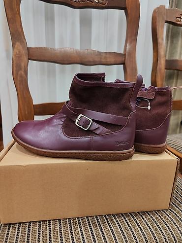 Детские ботинки Kickers kids Victor из комбинации гладкой кожи и