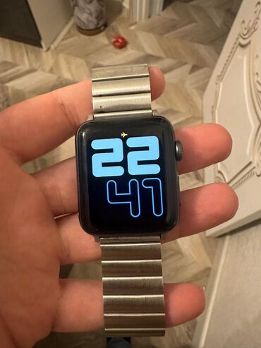 watch saat: İşlənmiş, Smart saat, Apple, rəng - Gümüşü