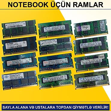 Operativ yaddaş (RAM): Notebook üçün Ramlar (DDR2/DDR3) SAYLA ALANA VƏ USTALARA TOPDAN — 1