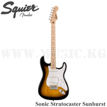 гитара кружок: Электрогитара Squier Sonic Stratocaster, Maple Fingerboard, White