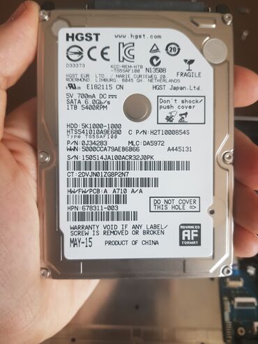 жесткие диски satai: Продаю жесткий диск 2.5" 
Объем 1Tb
Здоровье отличное, 97%