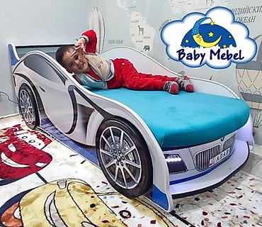 Детские односпальные кровати: Детская односпальная кровать, Новый, Для девочки, Для мальчика, С матрасом, ДСП, Бесплатная доставка — 13